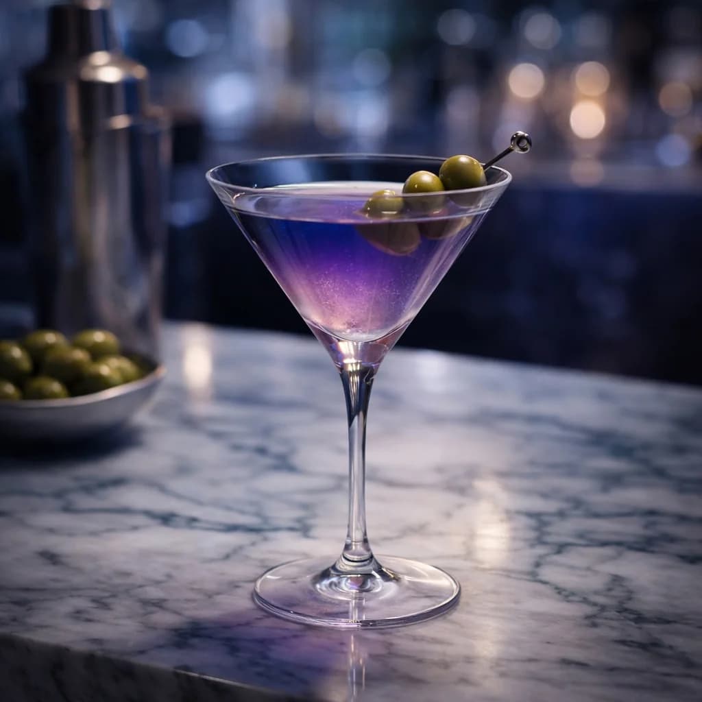 Blue Dirty Martini